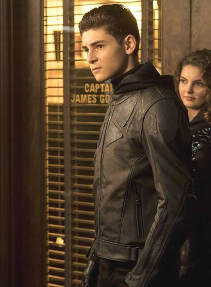 Bruce Wayne Gotham Black Leather Jacket
