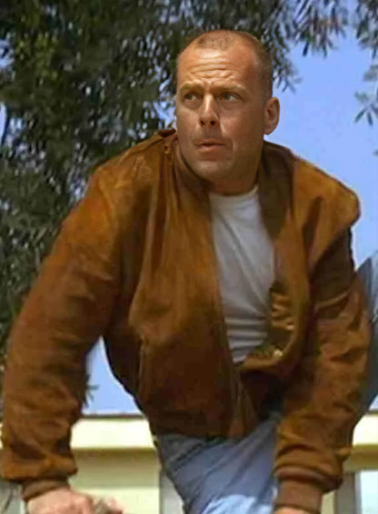Bruce Willis Pulp Fiction Brown Bomber Jacket