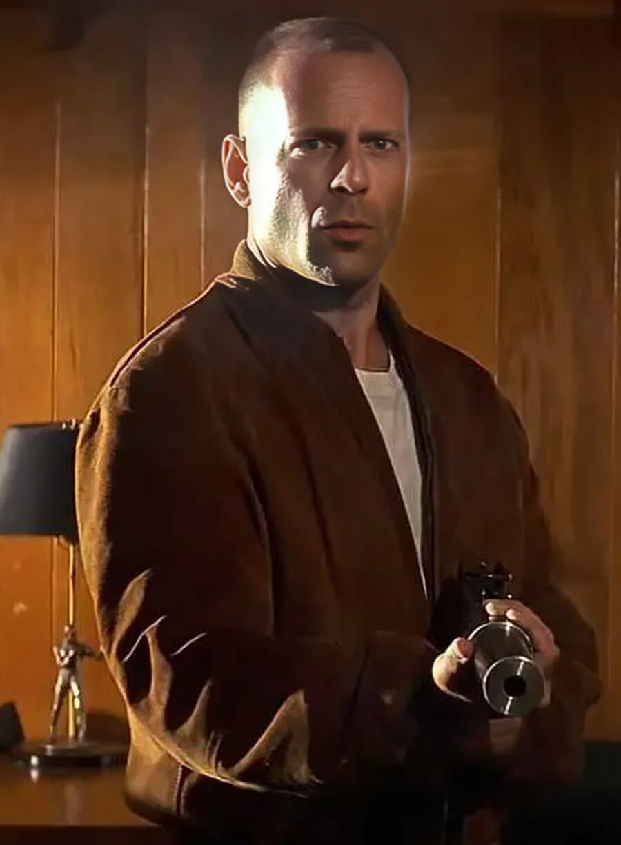 Bruce Willis Pulp Fiction Brown Bomber Jacket