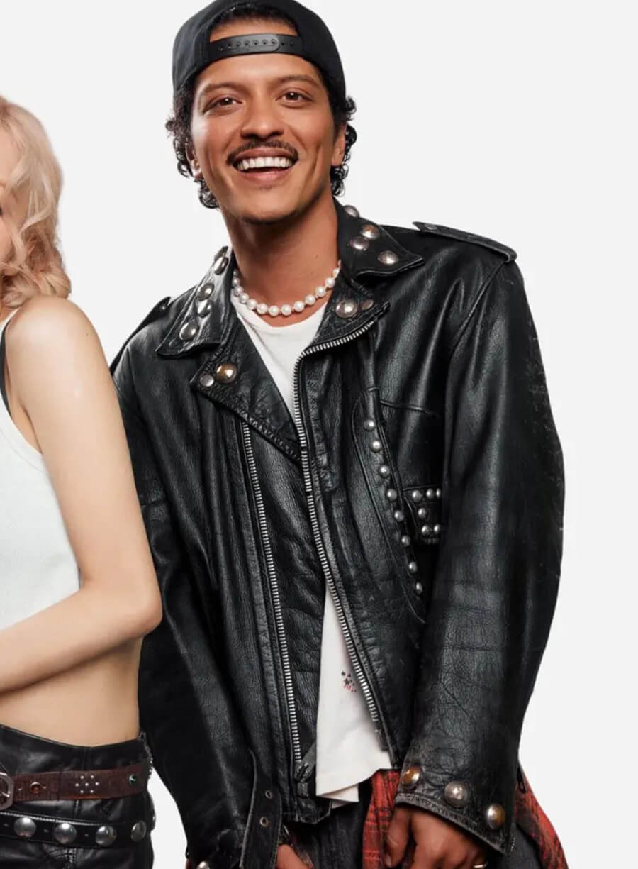 Bruno Mars Apt Black Leather Jacket