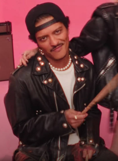 Bruno Mars Apt Black Leather Jacket