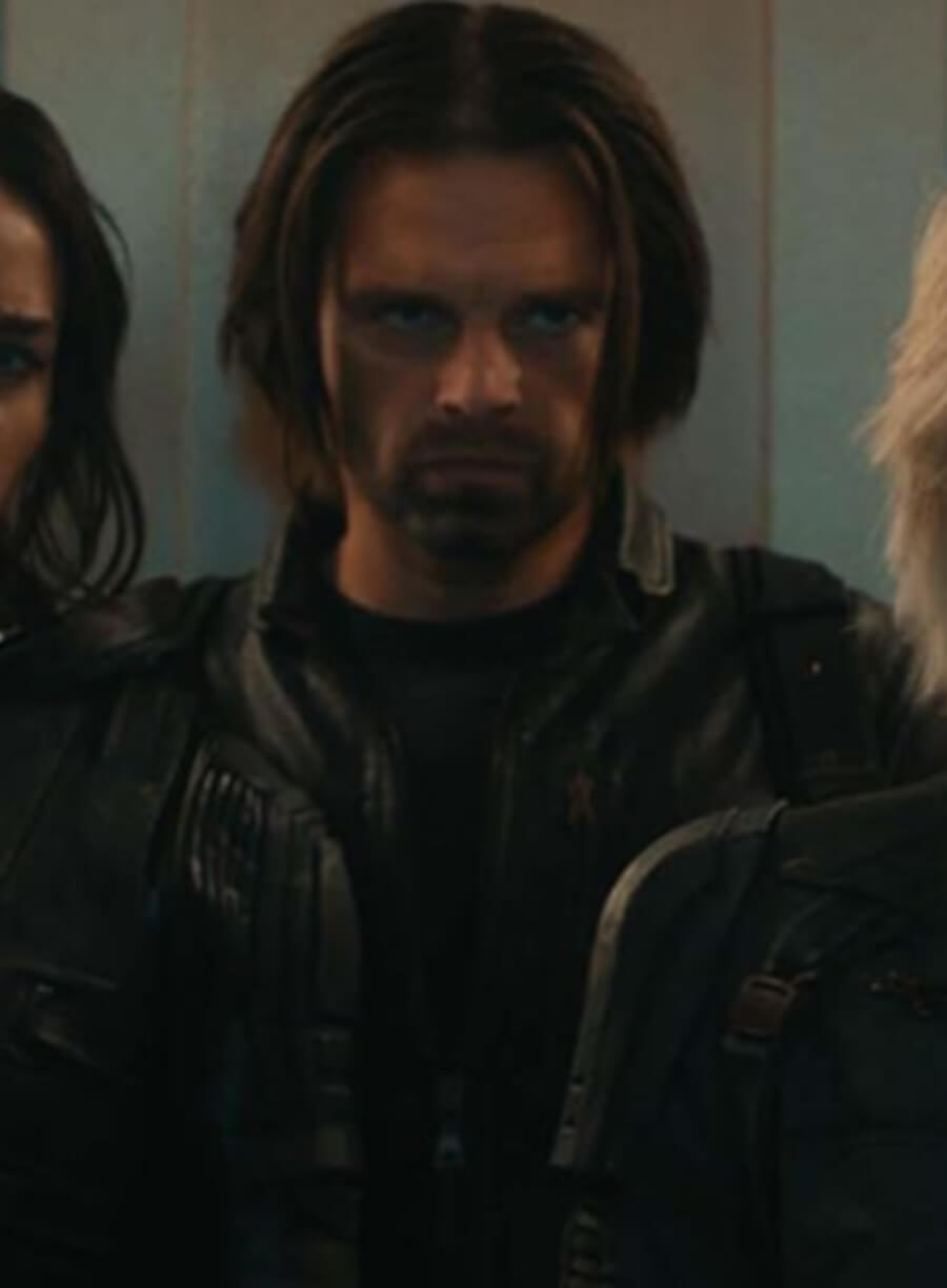 Bucky Barnes Thunderbolts 2025 Black Leather Jacket