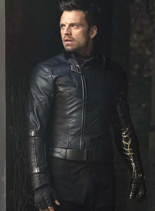 Bucky Barnes Thunderbolts Black Leather Jacket
