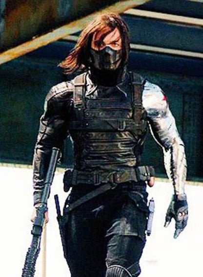 Bucky Barnes Winter Soldier Black Jacket