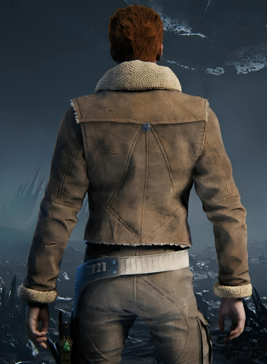 Cal Kestis Brown Suede Leather Jacket