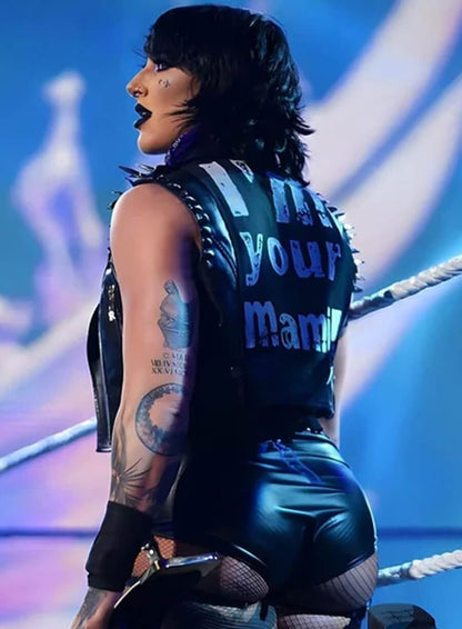 Call Of Duty Rhea Ripley Black Leather Vest