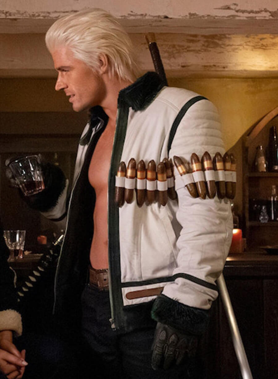 One Piece S02 Smoker White Leather Jacket