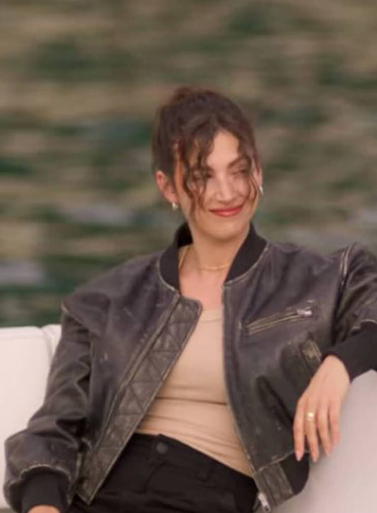  Úrsula Corberó Black Leather Jacket
