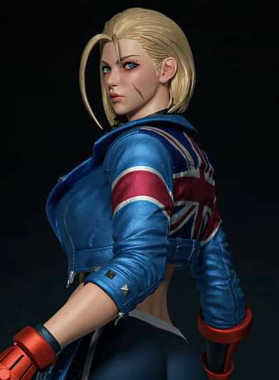 Cammy White Street Fighter 6 Blue Leather Jacket