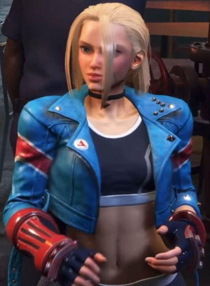 Cammy White Street Fighter 6 Blue Leather Jacket