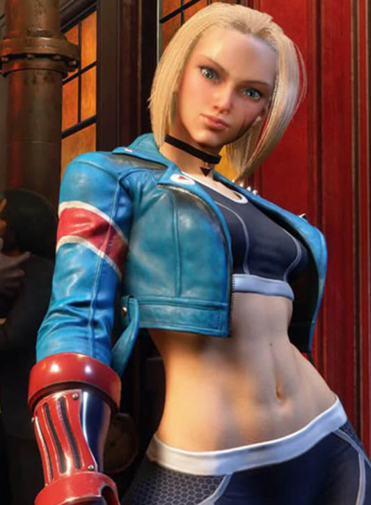 Cammy White Street Fighter 6 Blue Leather Jacket