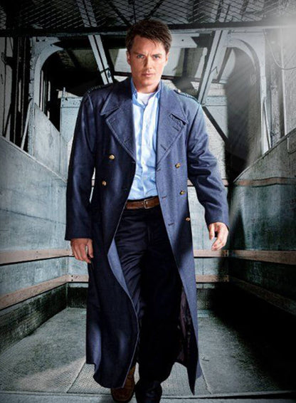 Captain Jack Harkness Torchwood Blue Long Coat