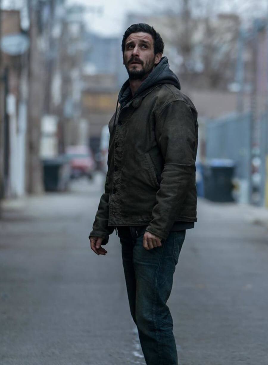 Captive State James Ransone Green Cotton Jacket