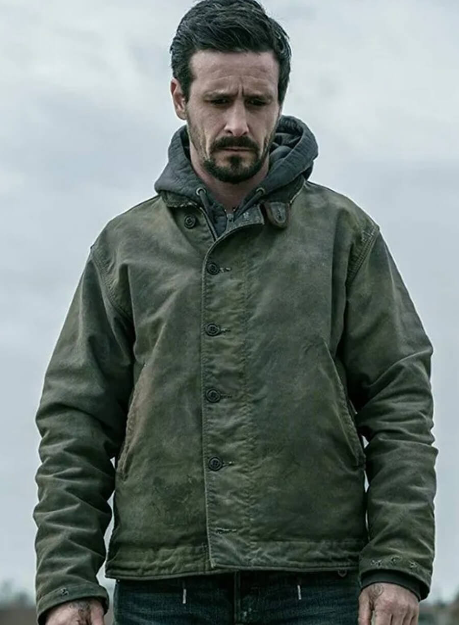 Captive State James Ransone Green Cotton Jacket
