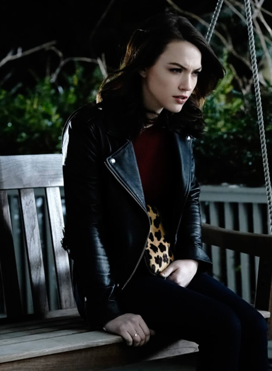 Cara Bloom God Friended Me Leather Jacket