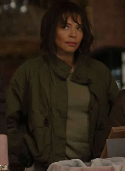 Carmen Ejogo Fountain of Youth Green Jacket