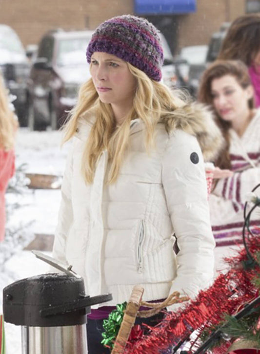 Caroline Forbes The Vampire Diaries S06 White Puffer Jacket