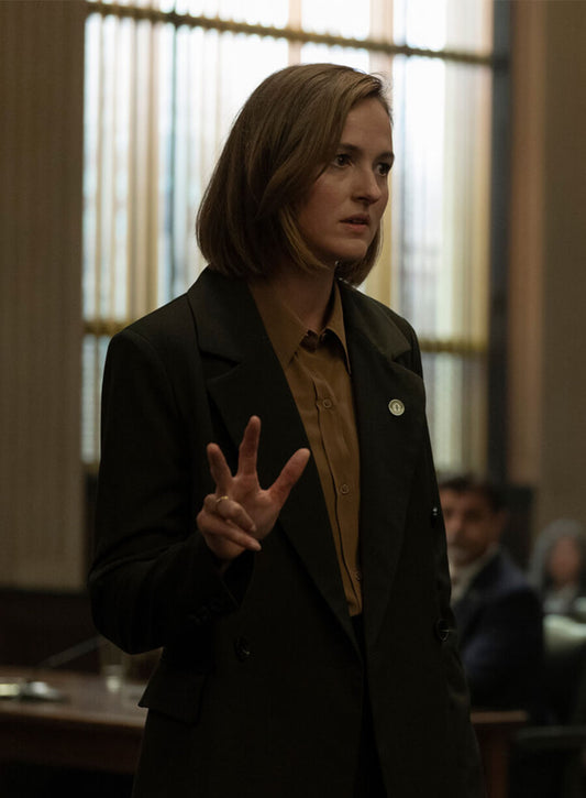Carolyn Polhemus Presumed Innocent Brown Coat