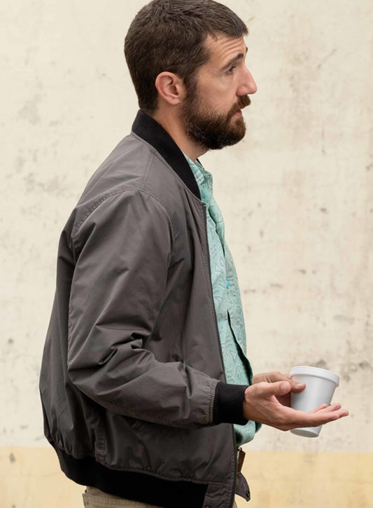 Carter Hudson Snowfall Grey Bomber Jacket