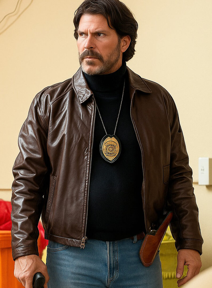 Cary Elwes Dead Man’s Wire Brown Leather Jacket