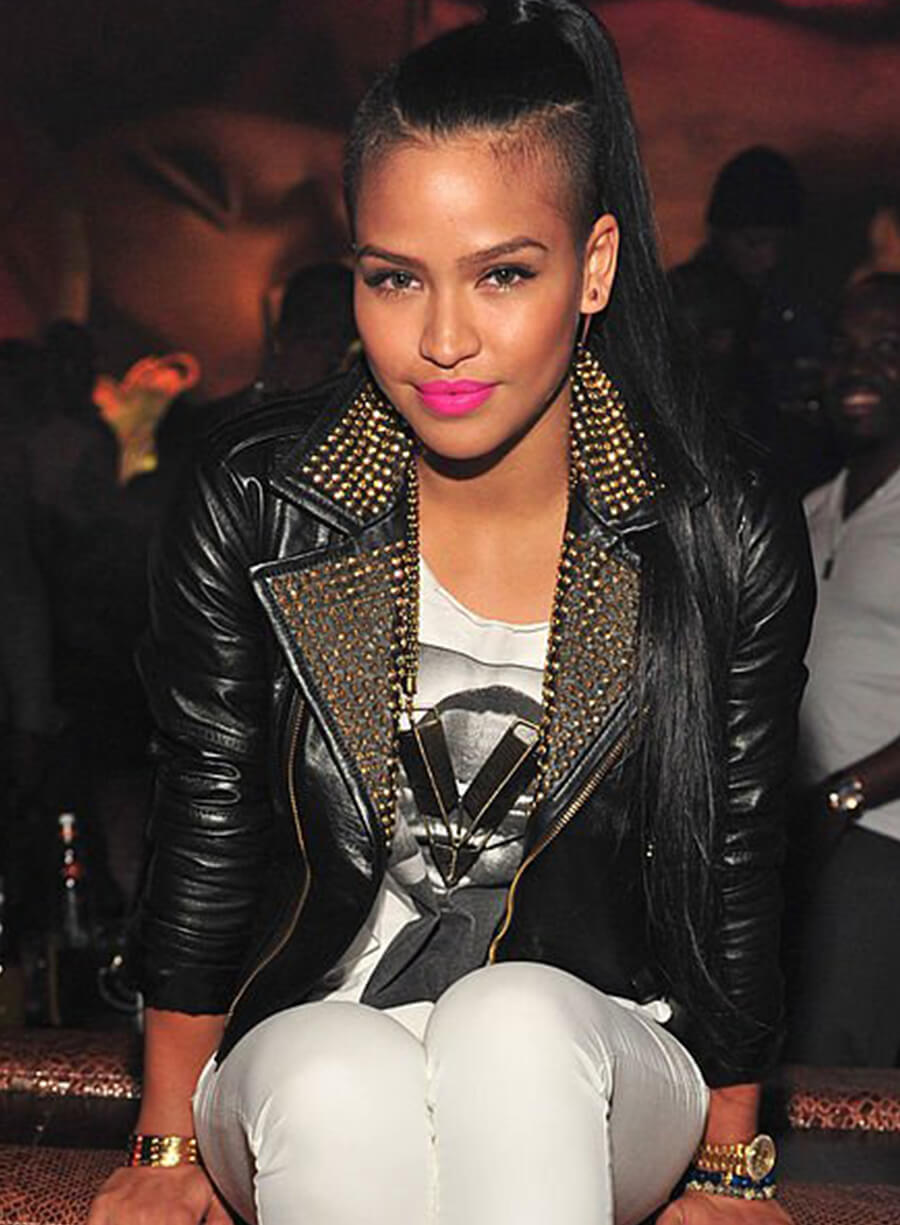 Cassie Ventura Black Leather Jacket