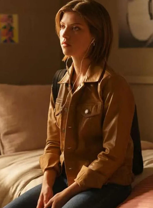 Catherine Missal Tell Me Lies Brown Leather Jacket