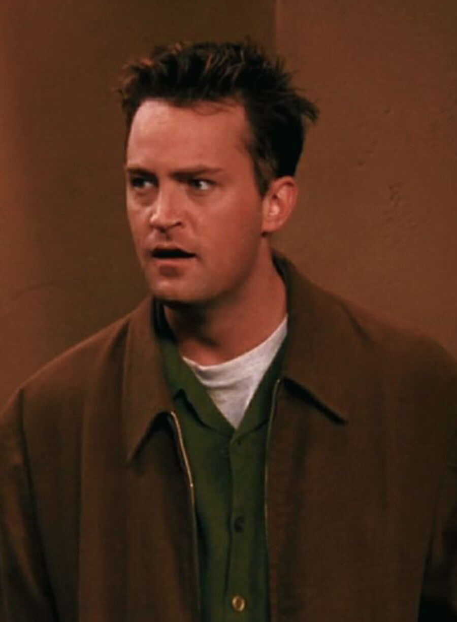 Chandler Bing Friends Brown Wool Jacket