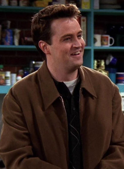 Chandler Bing Friends Brown Wool Jacket