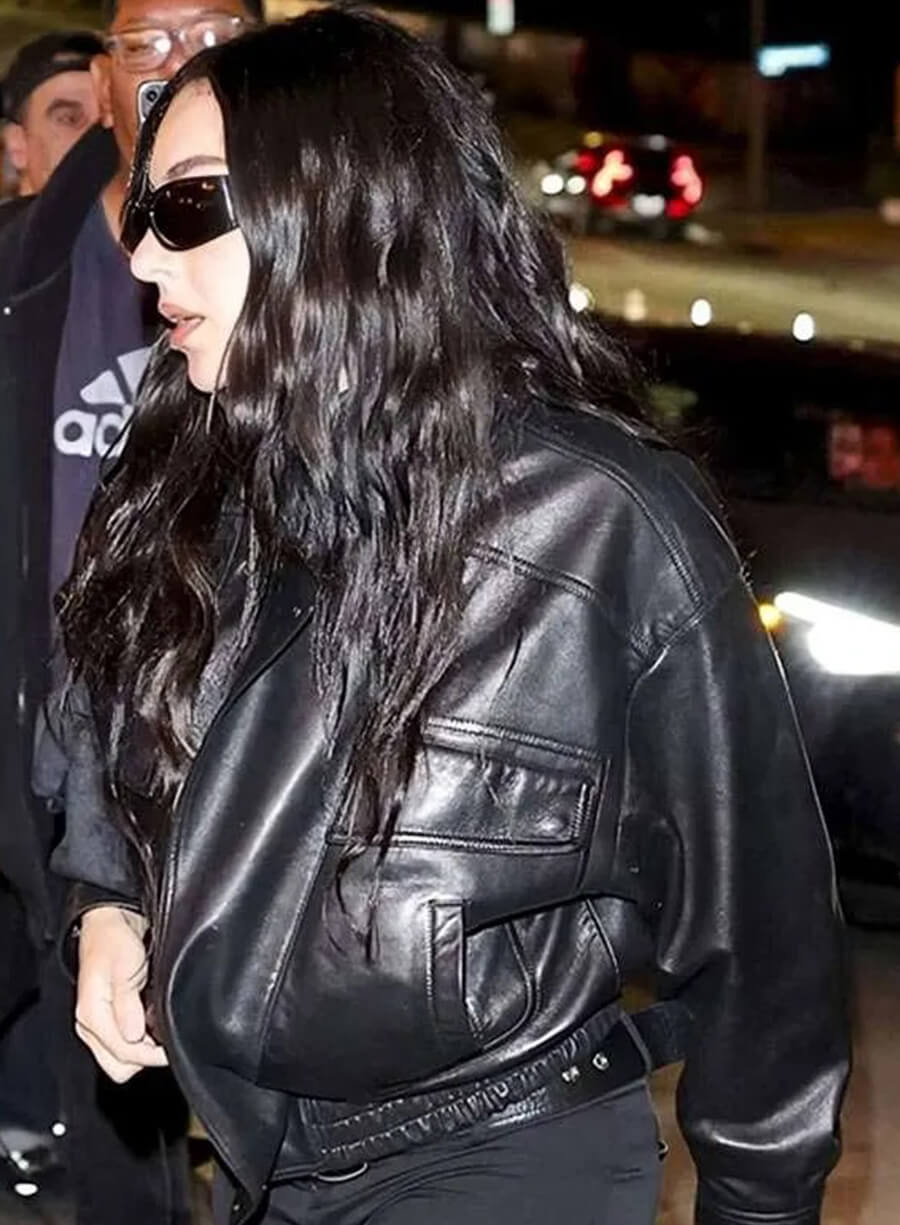 Charli XCX Marty Supreme Black Leather Jacket