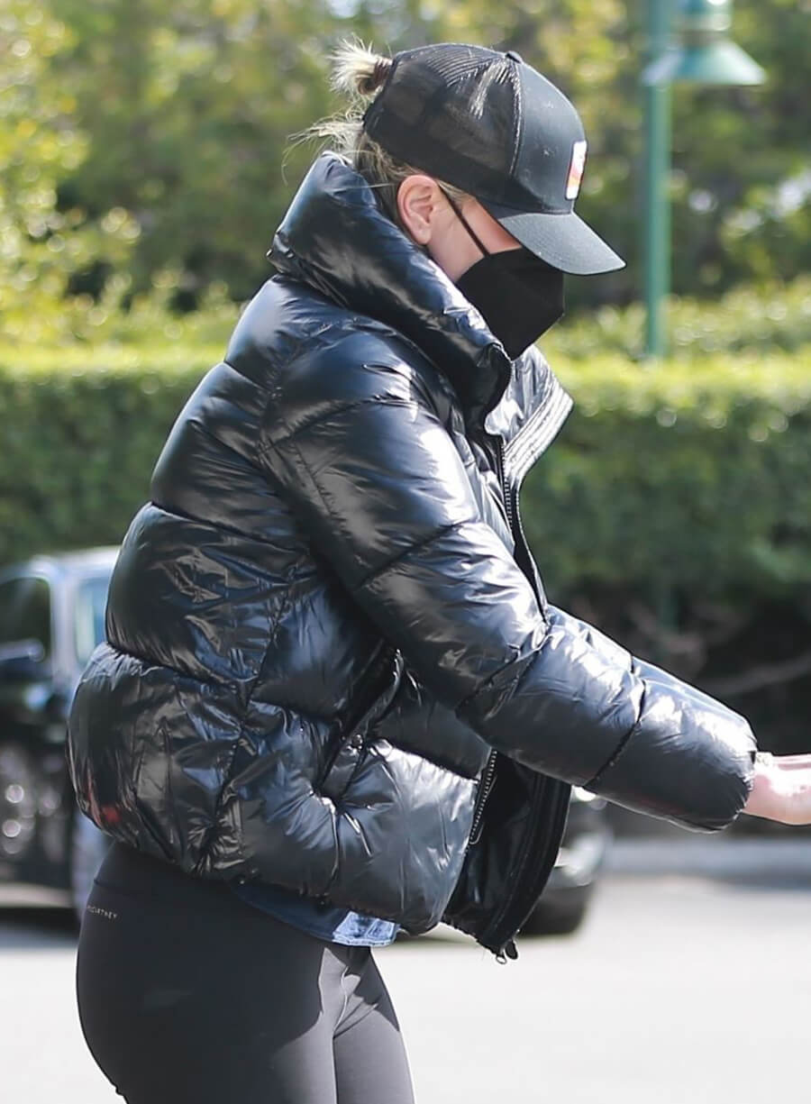 Charlize Theron Black Puffer Jacket