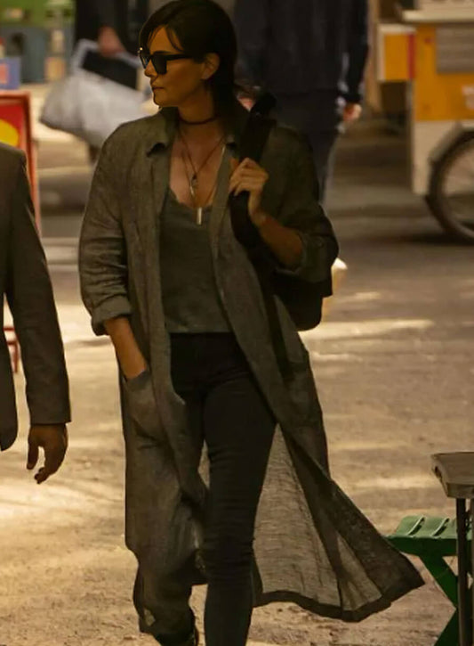 Charlize Theron The Old Guard 2 Grey Coat