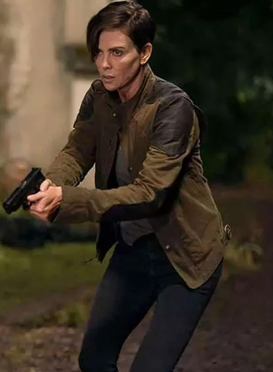 Charlize Theron The Old Guard Brown Jacket