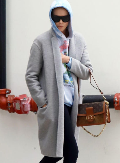 Charlize Theron Wool Coat