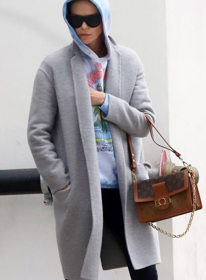 Charlize Theron Wool Coat