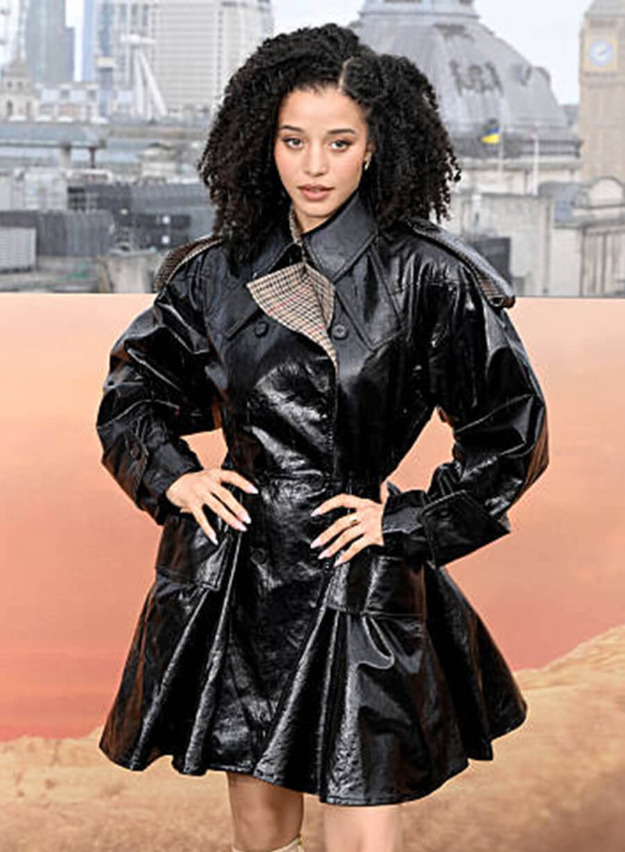 Chase Infiniti One Battle After Another Black Leather Coat