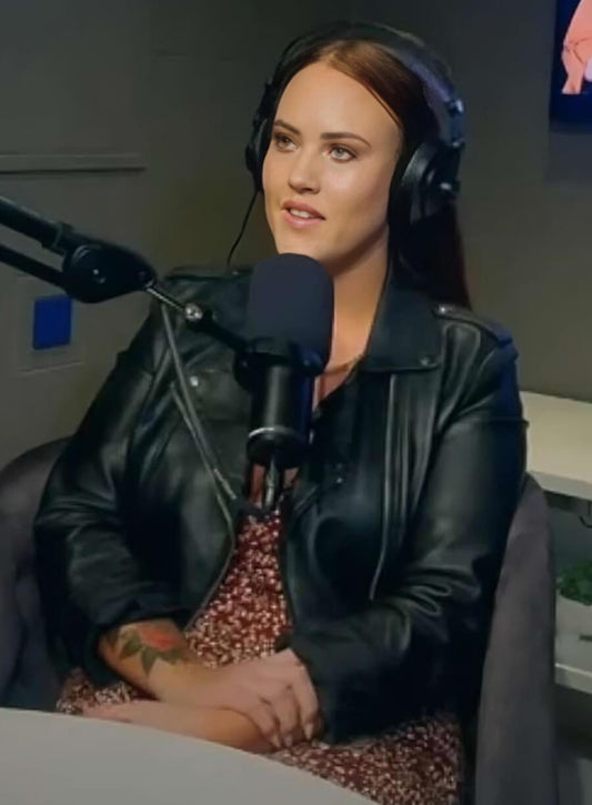 Chelsea Blackwell Love Is Blind S06 Black Leather Jacket