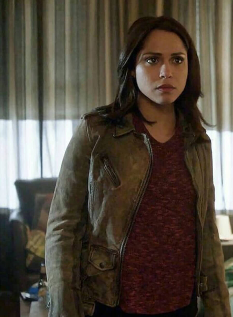 Chicago Fire Gabriela Dawson Brown Leather Jacket