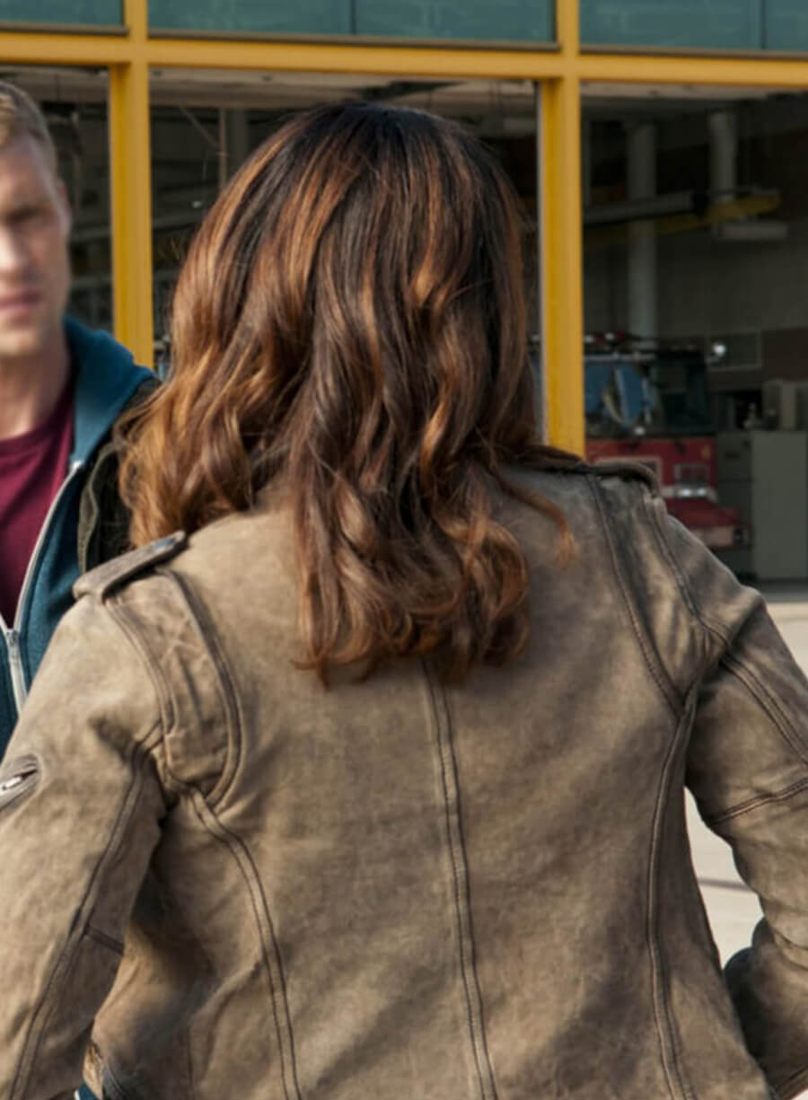 Chicago Fire Gabriela Dawson Brown Leather Jacket