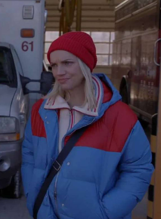 Chicago Fire Sylvie Brett Blue Puffer Jacket