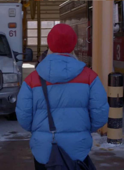 Chicago Fire Sylvie Brett Blue Puffer Jacket
