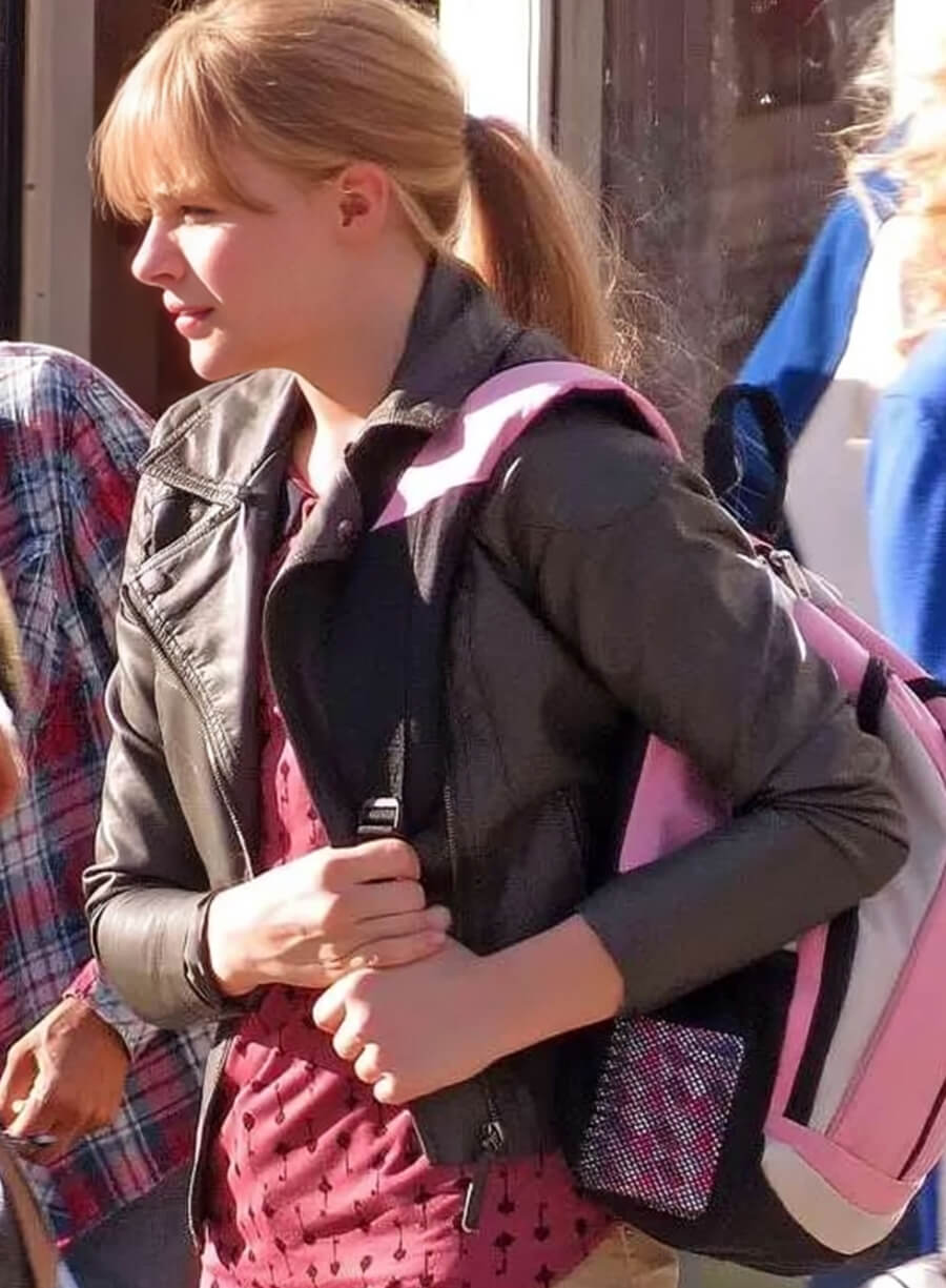 Chloë Grace Moretz Kick-Ass 2 Brown Leather Jacket
