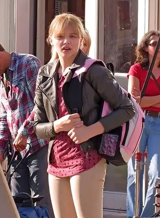 Chloë Grace Moretz Kick-Ass 2 Brown Leather Jacket