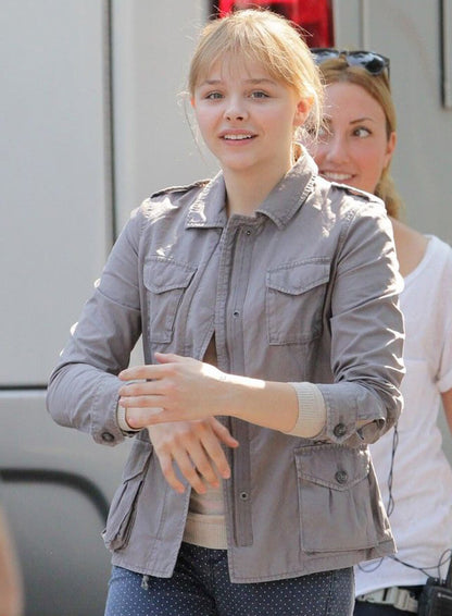Chloë Grace Moretz Kick Ass 2 Grey Cotton Jacket