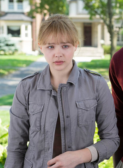 Chloë Grace Moretz Kick Ass 2 Grey Cotton Jacket