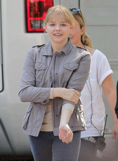 Chloë Grace Moretz Kick-Ass 2 Grey Jacket