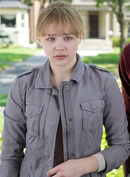 Chloë Grace Moretz Kick-Ass 2 Grey Jacket