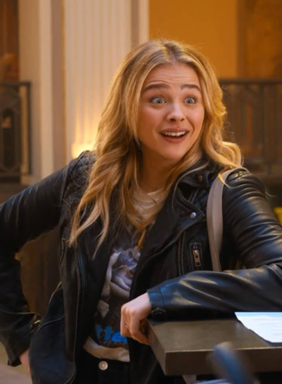 Chloë Grace Moretz Tom and Jerry Biker Leather Jacket