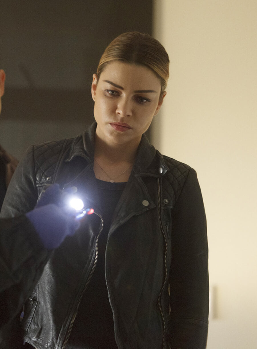 Chloe Decker Lucifer S01 Black Biker Jacket
