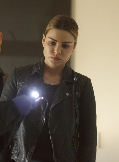 Chloe Decker Lucifer S01 Black Biker Jacket