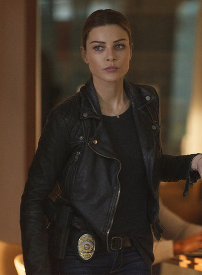 Chloe Decker Lucifer S01 Black Biker Jacket